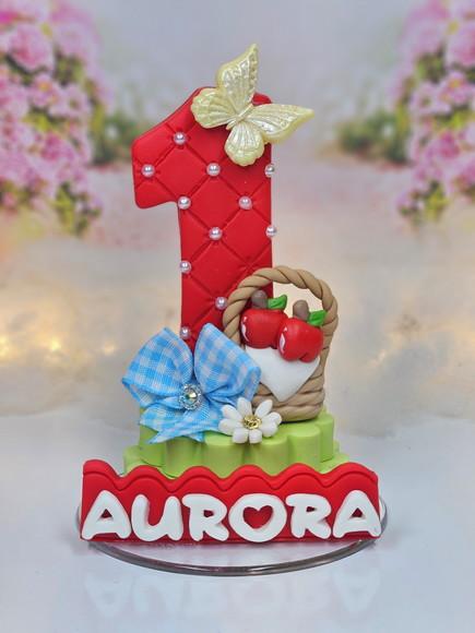 Vela Aniversário Branca de Neve em Biscuit