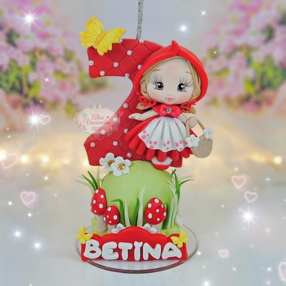 Vela Chapeuzinho Vermelho Personalizada Biscuit