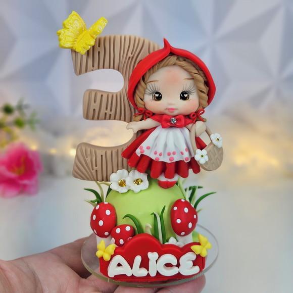 Vela Chapeuzinho Vermelho Personalizada Biscuit