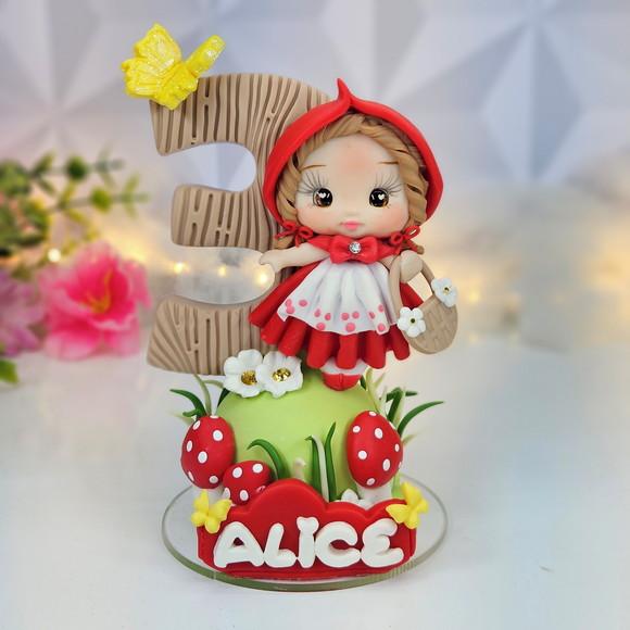 Vela Chapeuzinho Vermelho Personalizada Biscuit