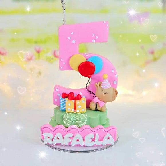 Vela de Aniversário Capivara em Biscuit