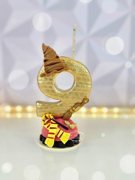 Vela de Aniversário Harry Potter em Biscuit