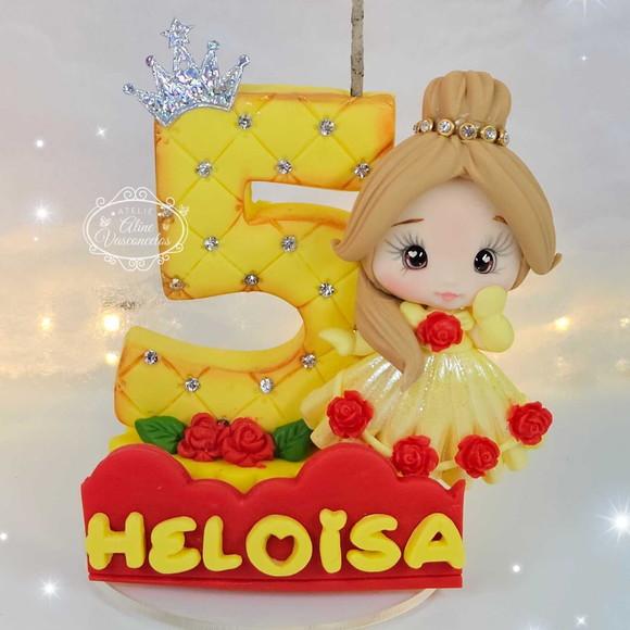 Vela de Aniversário Princesa Disney em Biscuit