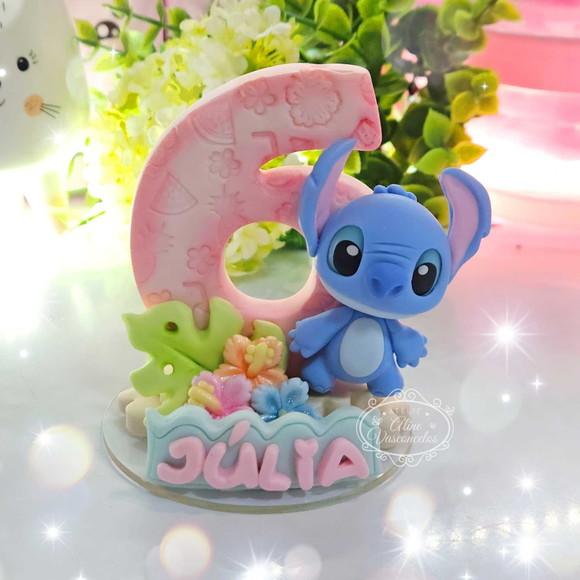 Vela de Aniversário Stitch em Biscuit