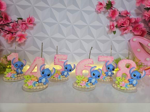 Vela de Aniversário Stitch em Biscuit