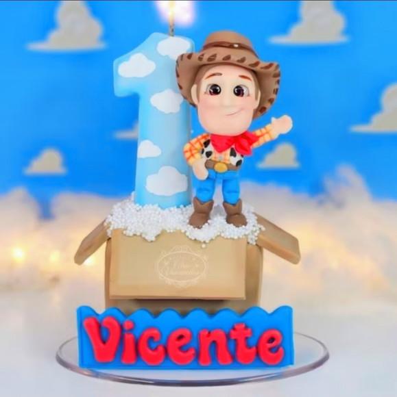 Vela de Aniversário Toy Story em Biscuit