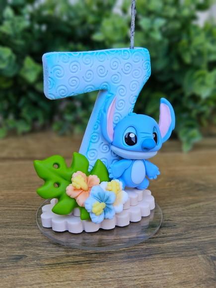 Vela de Aniversário Stitch em Biscuit