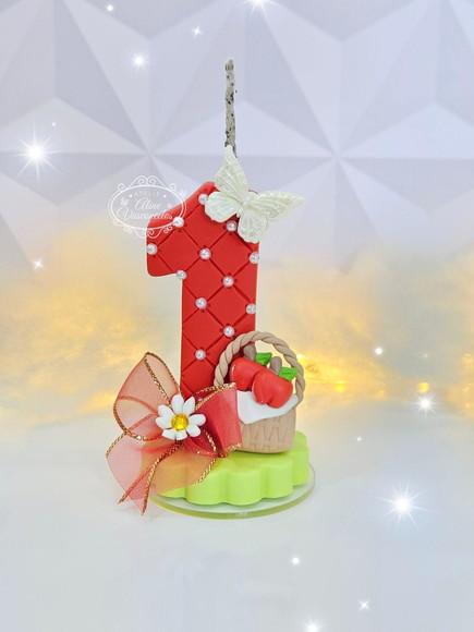 Vela Decorada Chapeuzinho Vermelho em Biscuit