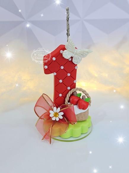 Vela Decorada Chapeuzinho Vermelho em Biscuit
