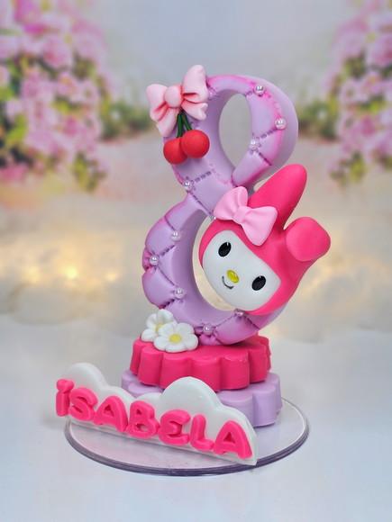 Vela Hello Kitty em Biscuit