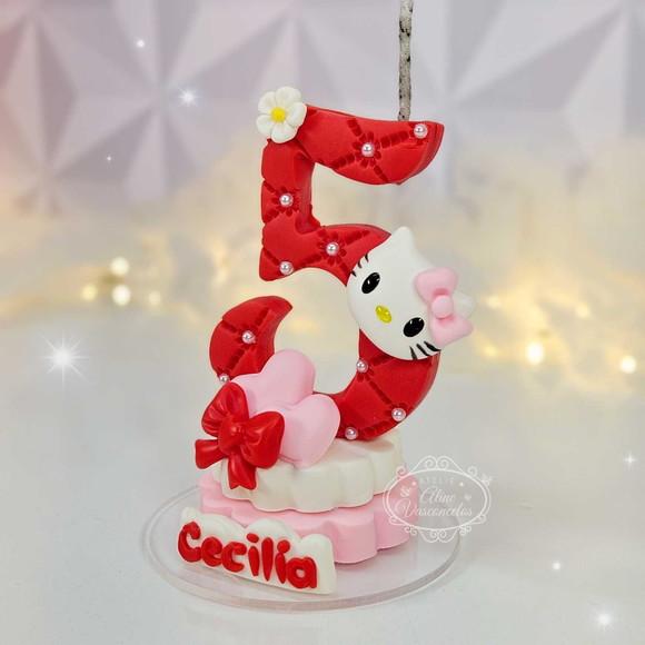 Vela Hello Kitty em Biscuit