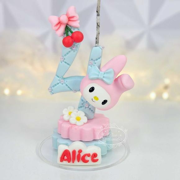 Vela Hello Kitty My Melody Cerejinha em Biscuit