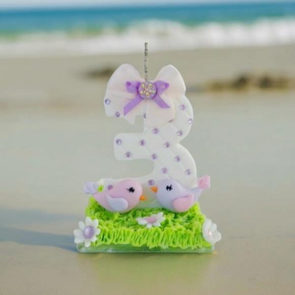 Vela Jardim Encantado em Biscuit