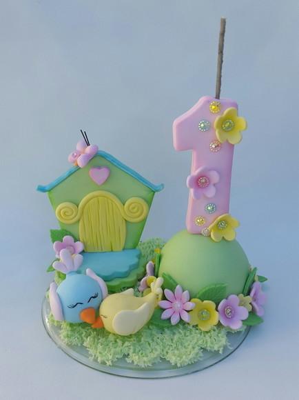Vela Jardim Encantado em Biscuit
