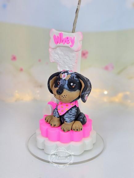 Vela Pet em Biscuit
