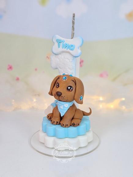Vela Pet/cachorro em Biscuit