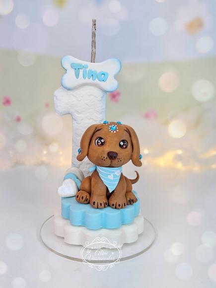 Vela Pet/cachorro em Biscuit