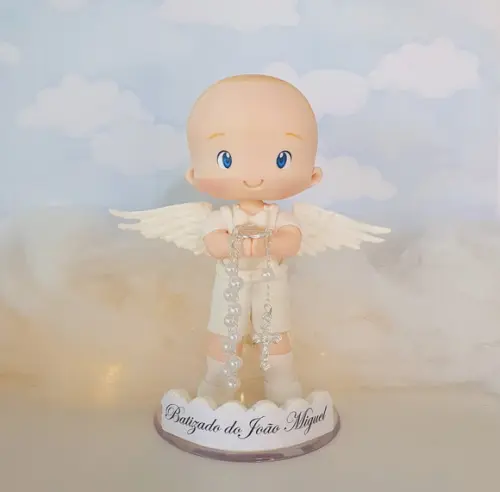 Anjo Personalizado para Batizado em Biscuit