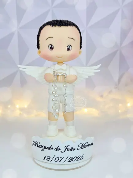 Anjo Personalizado para Batizado em Biscuit