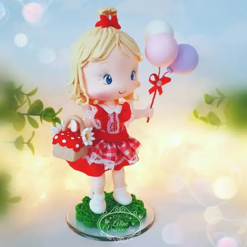 Bonequinha Personalizada Chapeuzinho Vermelho em Biscuit