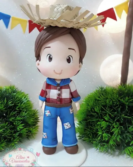 Bonequinho Personalizada Tema Festa Junina/ Quadrilha