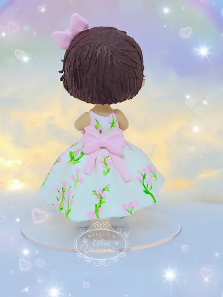 Bonequinha Personalizada para Batizado em Biscuit