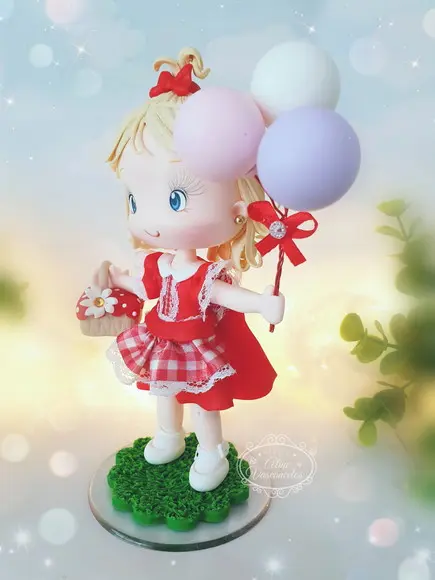 Bonequinha Personalizada Chapeuzinho Vermelho em Biscuit