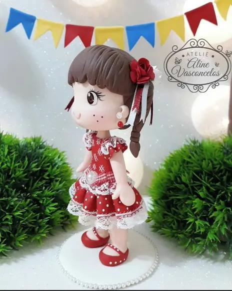 Bonequinho Personalizada Tema Festa Junina/ Quadrilha