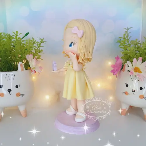 Menina Personalizada Brilha Brilha Estrelinha em Biscuit