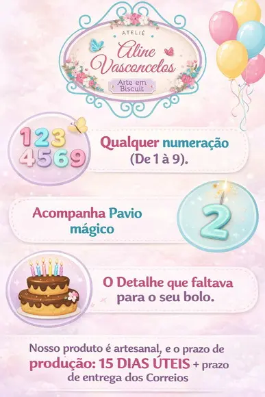 Mini Topo de Bolo Minnie Vermelha em Biscuit/ Vela Minnie