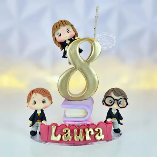 Mini Topo Harry Potter e Sua Turma em Biscuit