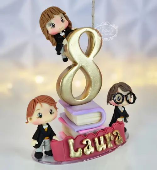 Mini Topo Harry Potter e Sua Turma em Biscuit