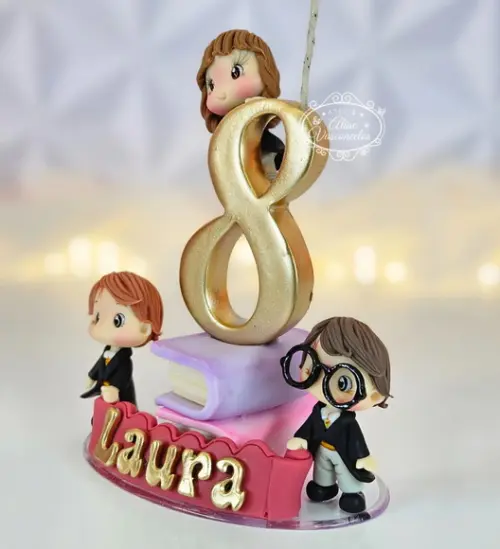 Mini Topo Harry Potter e Sua Turma em Biscuit