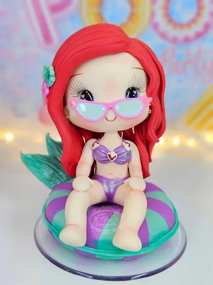 Peça Decorativa Ariel(pequena Sereia) Pool Party Biscuit