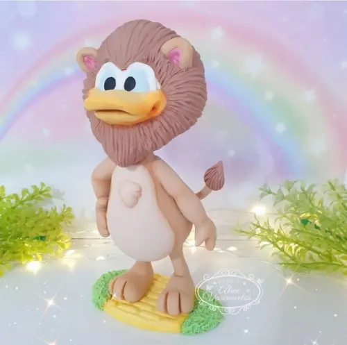 Peça Decorativa Donald (leão - Magico de Oz) em Biscuit