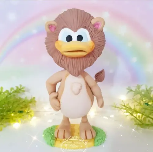 Peça Decorativa Donald (leão - Magico de Oz) em Biscuit