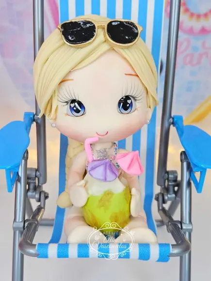 Peça Decorativa Elsa (frozen) Pool Party Biscuit