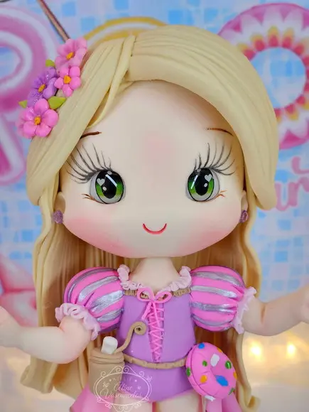 Peça Decorativa Rapunzel Pool Party Biscuit