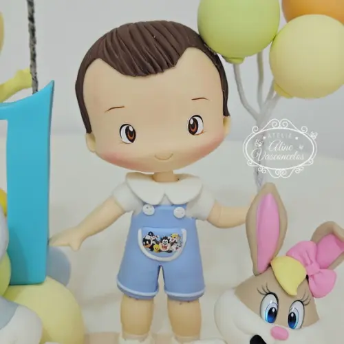 Topo de Bolo Baby Looney Tunes em Biscuit