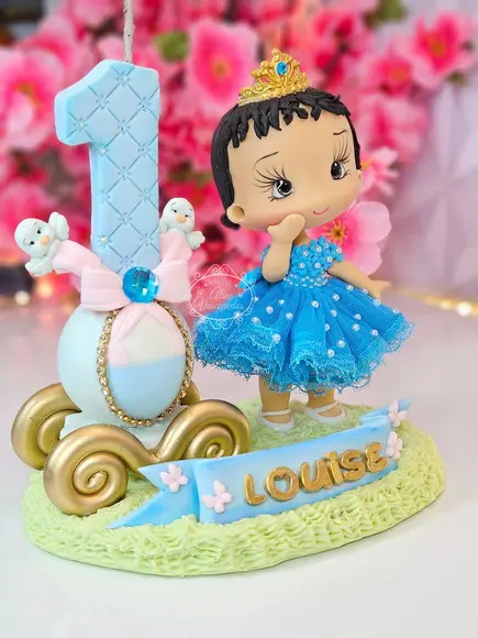 Topo de Bolo Cinderela Personalizada Como Aniversariante