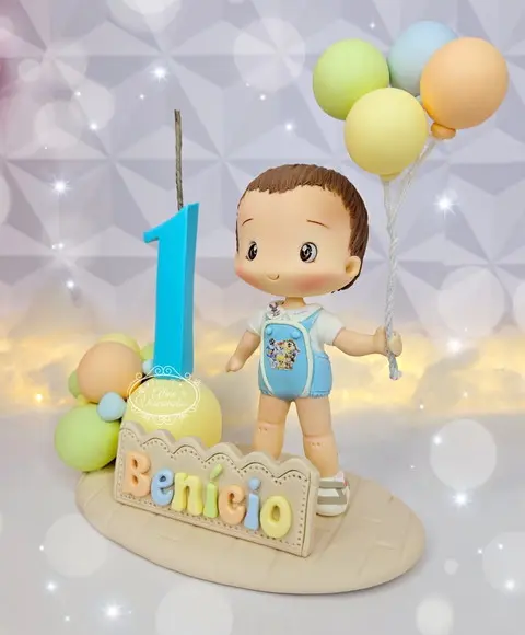 Topo de Bolo com Vela Baby Looney Tunes Personalizado em Bis