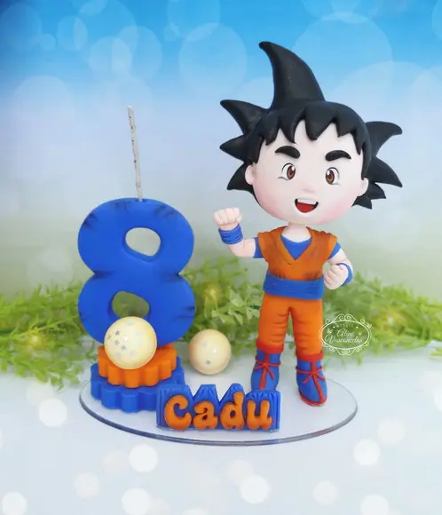 Topo de Bolo Dragon Ball Z em Biscuit