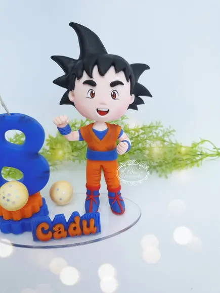 Topo de Bolo Dragon Ball Z em Biscuit