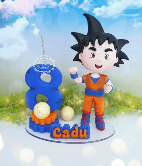 Topo de Bolo Dragon Ball Z em Biscuit