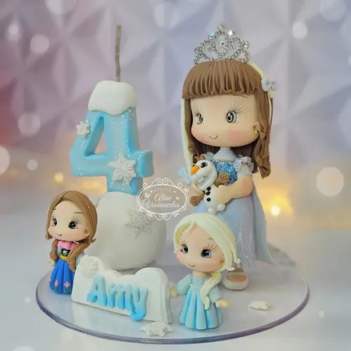 Topo de Bolo Frozen Personalizada em Biscuit