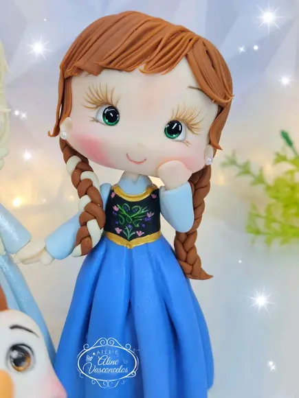 Topo de Bolo Frozen Personalizado em Biscuit