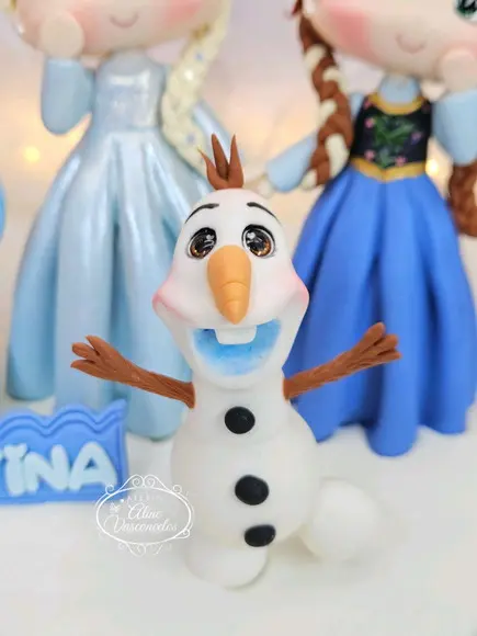 Topo de Bolo Frozen Personalizado em Biscuit