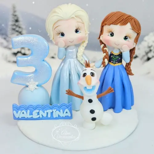 Topo de Bolo Frozen Personalizado em Biscuit