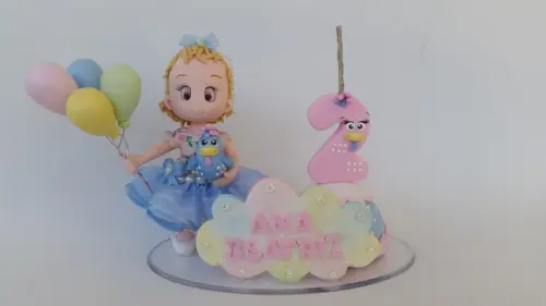 Topo de Bolo Galinha Pintadinha Candy em Biscuit