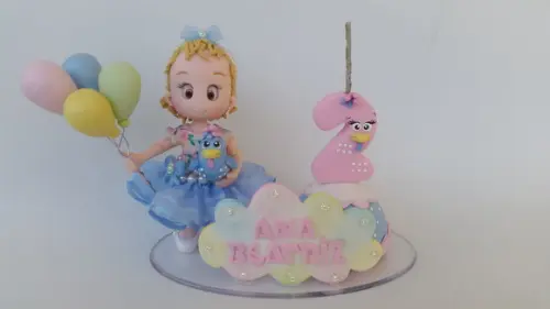 Topo de Bolo Galinha Pintadinha Candy em Biscuit